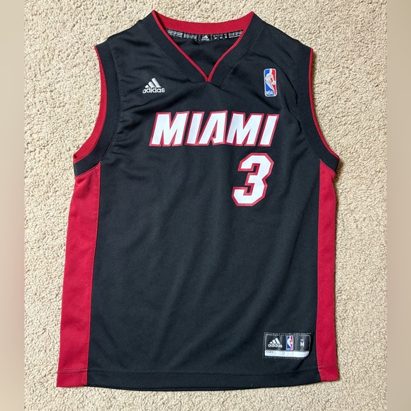 Adidas Miami Heat Wade basketball jersey boys medium - Picture 1 of 6